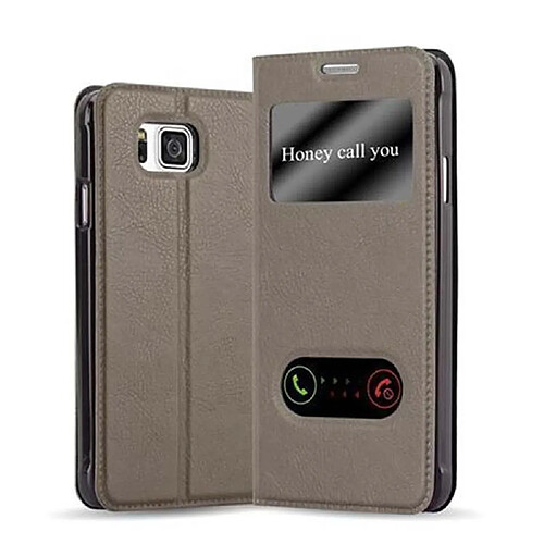 Cadorabo Coque Samsung Galaxy Alpha - Marron Pierre