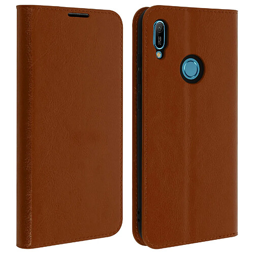 Avizar Étui Huawei Y6 2019/Honor 8A - Cuir Camel