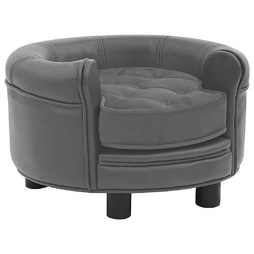 vidaXL Canapé pour chien - Gris 48x48x32 cm