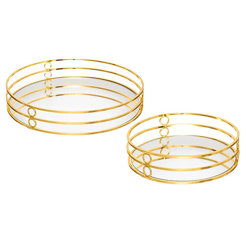 Atmosphera Plateau miroir rond - Or