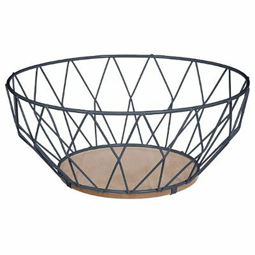 Corbeille de rangement métal - Gris