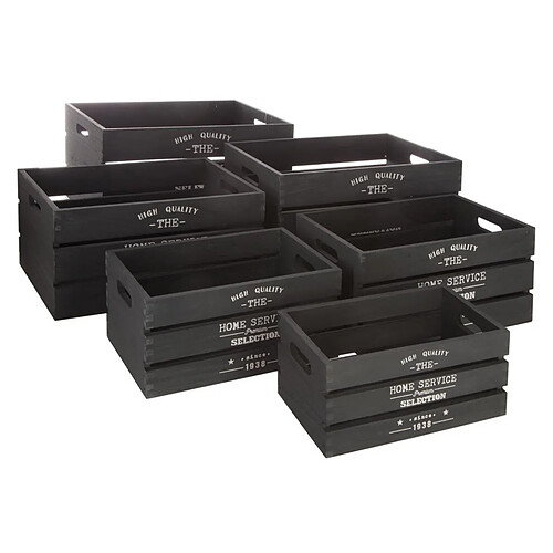 4 Boîtes De Rangement Round Atmosphera - Carton Déco - Pop Design