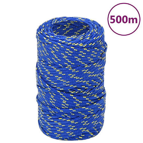 vidaXL - Corde de bateau 2 mm x 500 m - Bleu