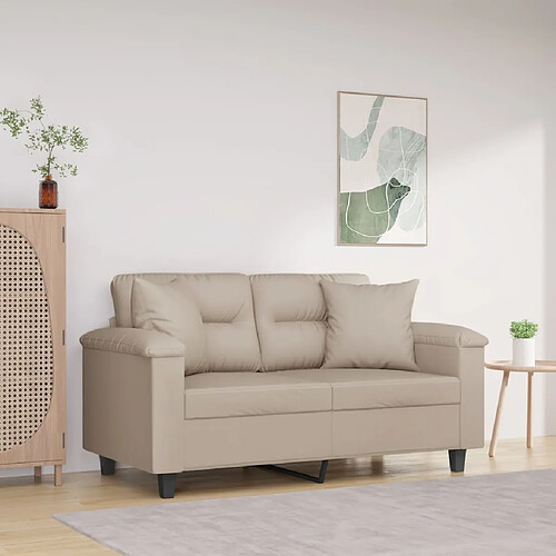 vidaXL Microfibre Crème