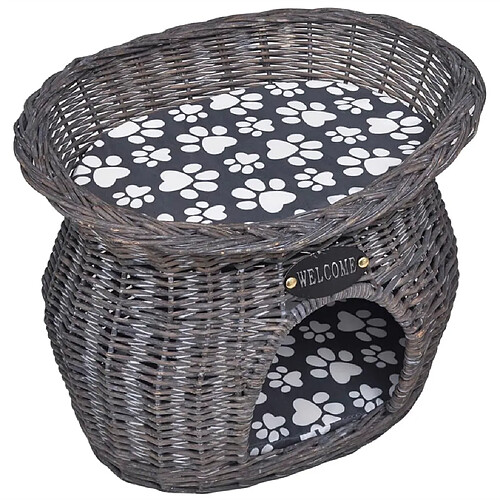 VidaXL Arbre/Maison à Chat avec Coussin Saule