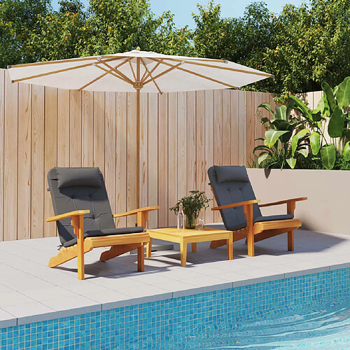 VidaXL Coussins Adirondack - Lot de 2 - Anthracite