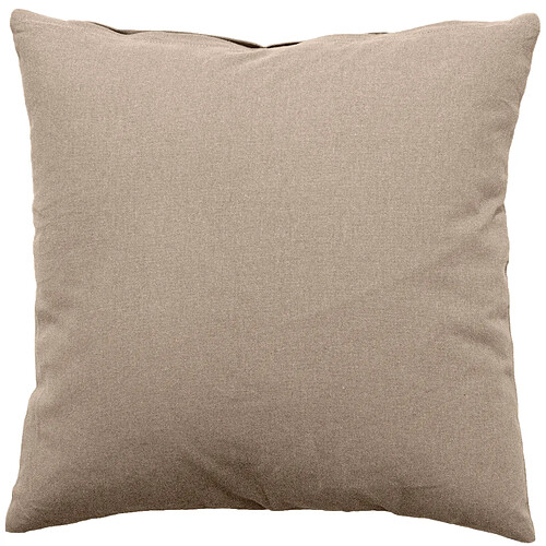 Toilinux Coussin uni effet Bachette déhoussable - 60 x 60 cm - Taupe
