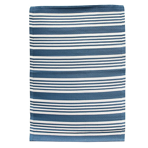 The Home Deco Factory Tapis de Décoration extérieur design Azura - L. 120 x l. 180 cm - Bleu foncé