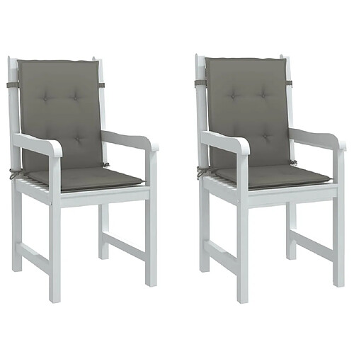 vidaXL Siège Bas - 100 x 50 x 4 cm - Gris Foncé