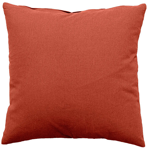 Toilinux Grand Coussin déhoussable Panama - 60 x 60 cm - Orange Terre cuite