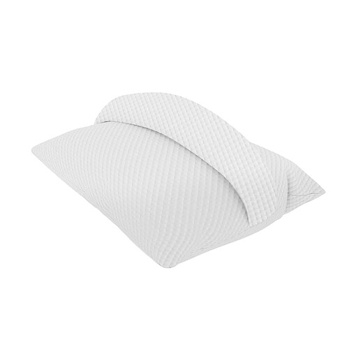Oreiller ergonomique cervical mémoire forme - 51x76x10 cm - Crème