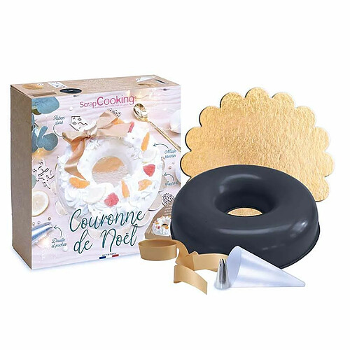 Scrapcooking Kit bûche Noël couronne - Or