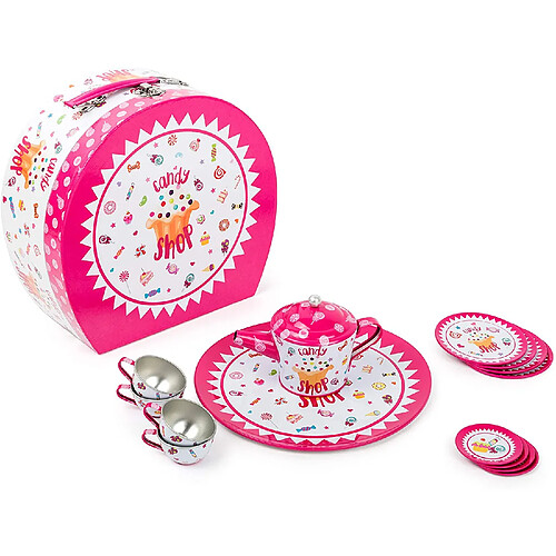 Small foot Service à thé valise - Rose