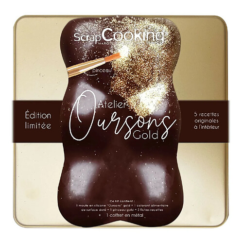 Scrapcooking Kit cuisine créative oursons - Crème et or