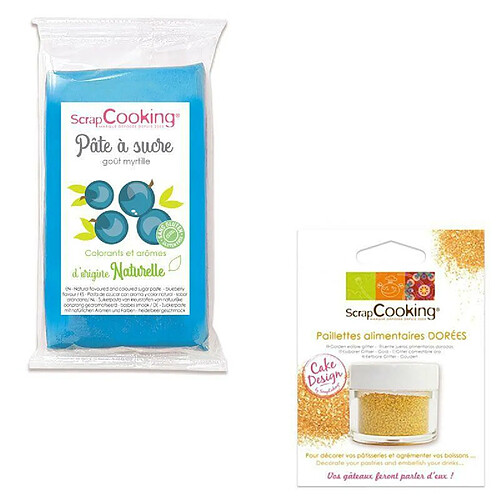 Scrapcooking Pâte à sucre myrtille - Bleu