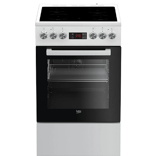 Beko Cuisinière Vitrocéramique 60L 4 Feux - FSE57302GWC