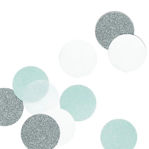 Artemio Confettis argent et bleu menthe