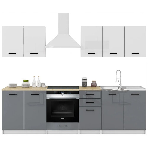 Tendance DUSINE Sanclar - Gris/Blanc laqué
