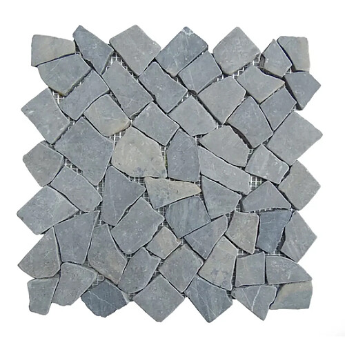 Pegane Carrelage de mosaïque marbre - Gris