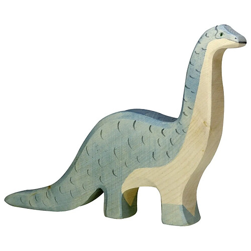 Holztiger figurine brontosaure en bois