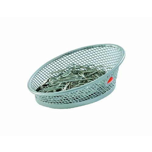 Alba Pot à trombones en métal Mesh - Gris métal