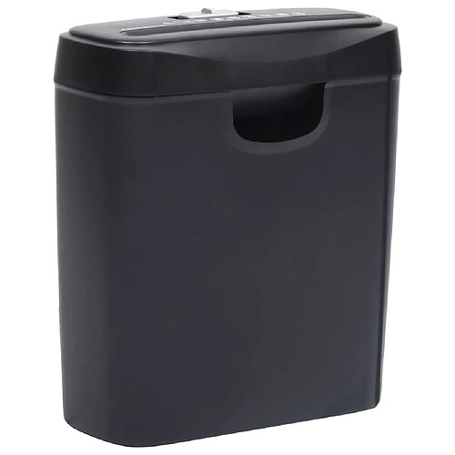 VidaXL Déchiqueteuse de papier 6 feuilles Noir