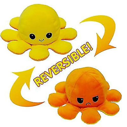 Peluche poulpe réversible double face