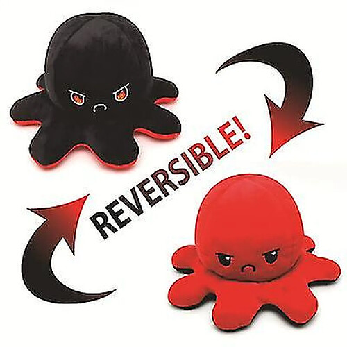 Peluche poulpe réversible double face