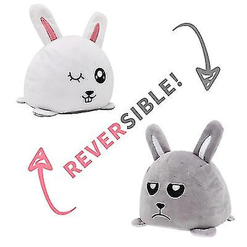 Peluche animale double face réversible