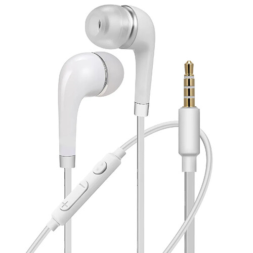 Avizar Ecouteurs filaires jack 3.5 mm - Blanc