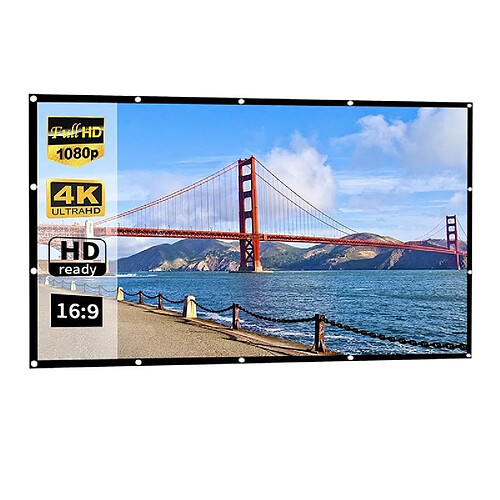 Yonis Écran de projection pliable - 150 pouces