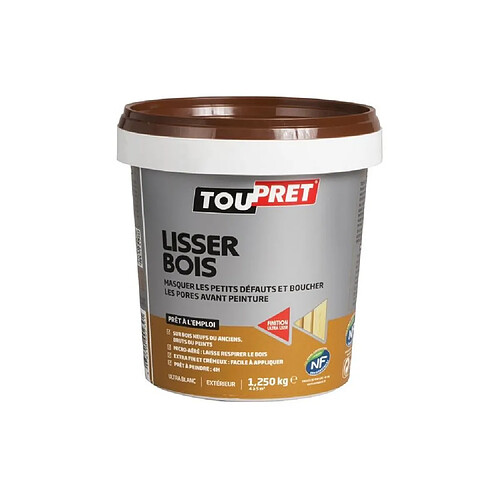 Toupret Enduit de lissage bois - 1,25 kg