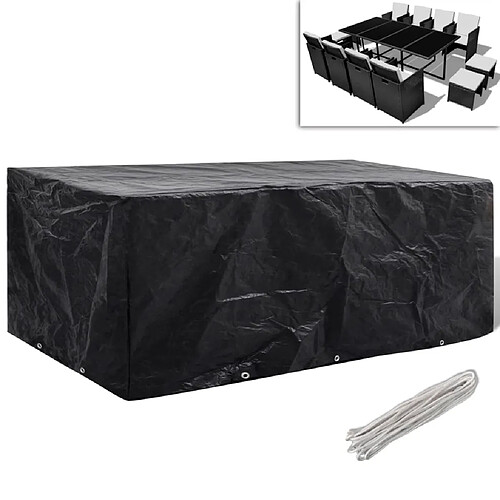 Vidaxl Housse de mobilier de jardin avec 8 œillets - 229x113x73 cm