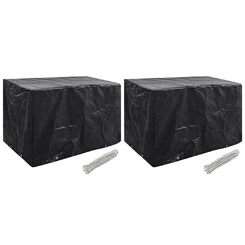 vidaXL Housses de salon de jardin 2 pcs 140x70x90 cm