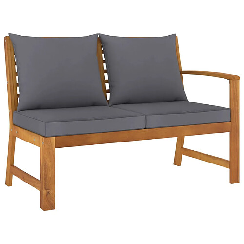 vidaXL Banc de jardin avec coussin - Bois d'acacia