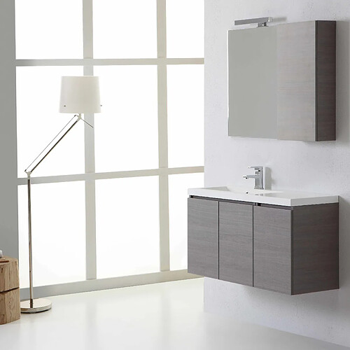 Kiamami valentina Manhattan meuble salle de bain - Gris