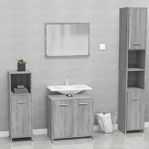 vidaXL Ensemble Sonoma gris