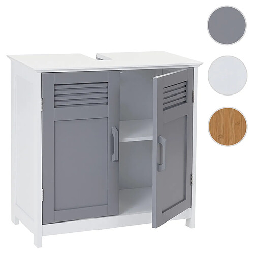 Mendler Meuble sous-vasque salle de bain - Gris