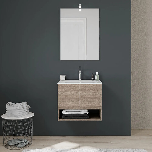 Kiamami valentina Meuble salle de bain - Chêne