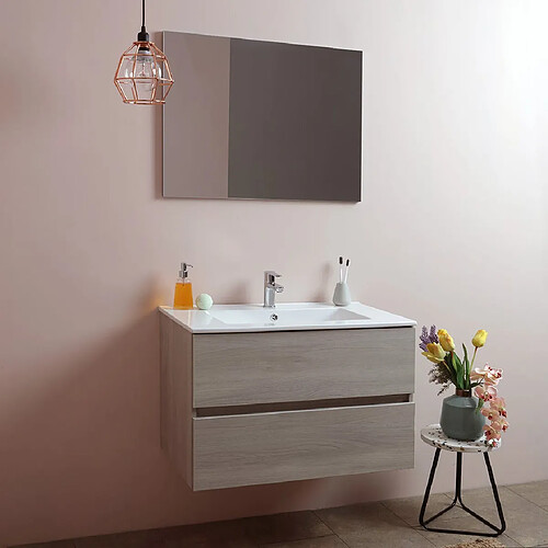 Kiamami valentina Ensemble meuble salle de bain - Bois clair