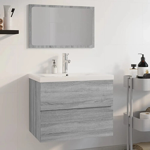 vidaXL Meubles salle de bain sonoma gris