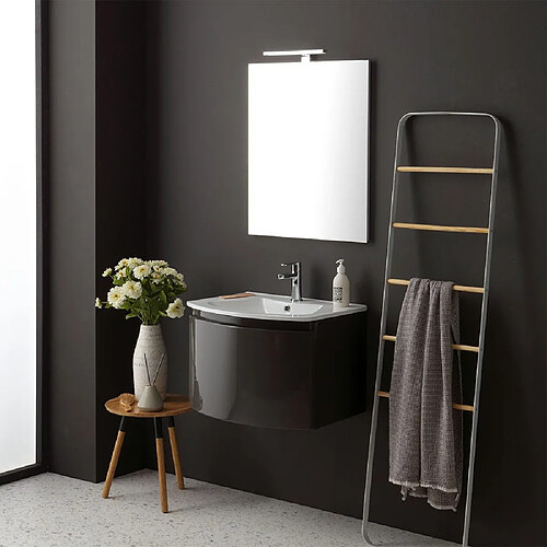 Kiamami valentina ensemble meuble vasque - Gris foncé