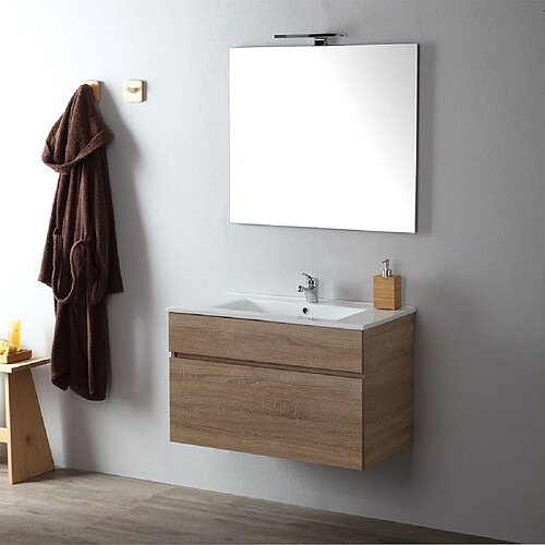 Kiamami Valentina meuble salle de bain - Chêne