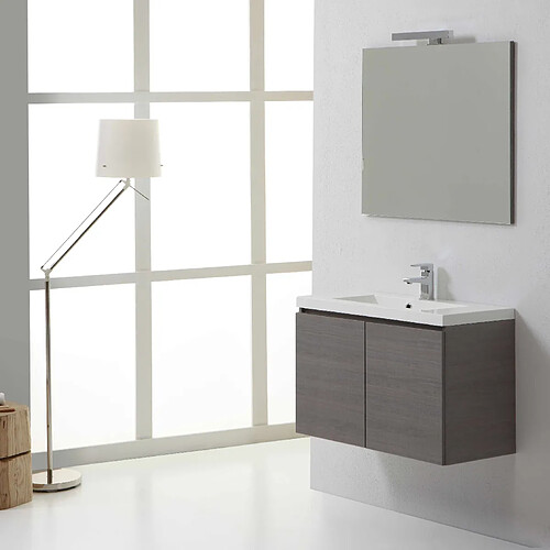 Kiamami valentina Meuble salle de bain Manhattan - Gris