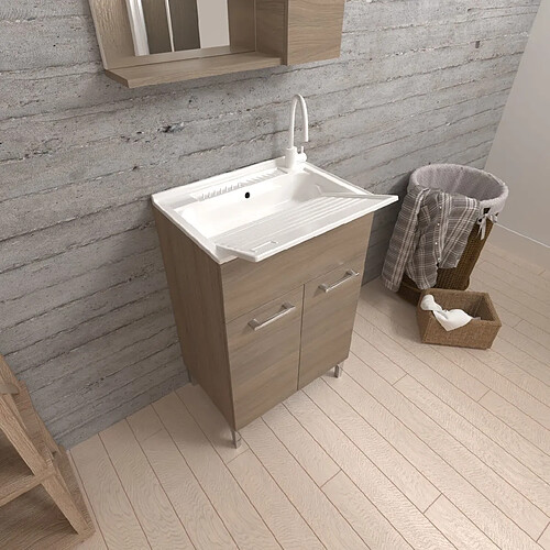 Kiamami valentina meuble salle de bain - Chêne