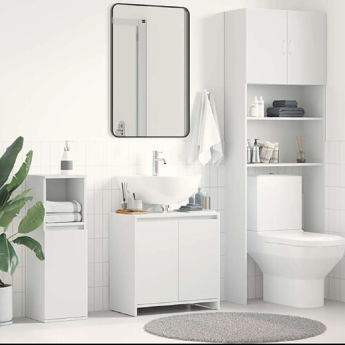 vidaXL Armoire de salle de bain - Blanc