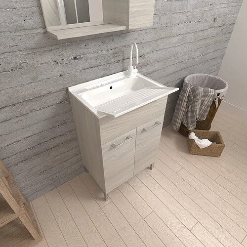 Kiamami valentina Meuble lavoir buanderie - Gris