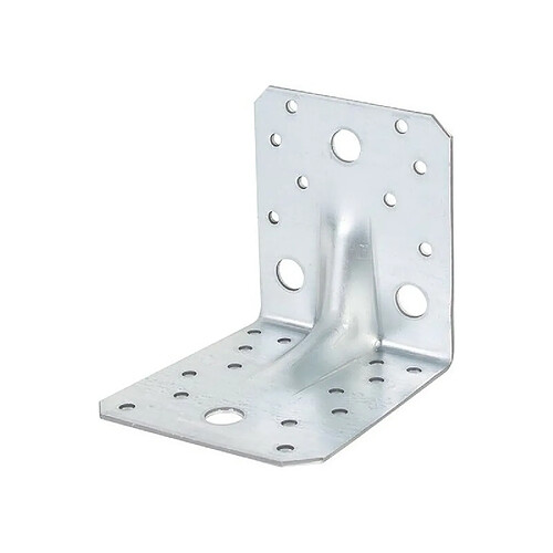 Gah Équerre d’angle lourde en acier galvanisé - 90x90x65 mm