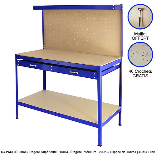 Monstershop Établi Monster Racking avec panneau perforé