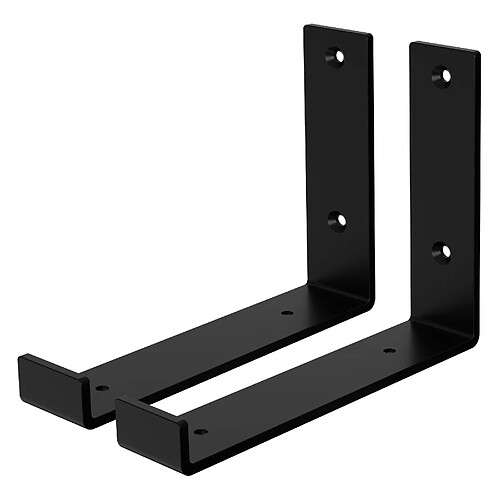 Ml-design Supports d'étagère muraux - Noir